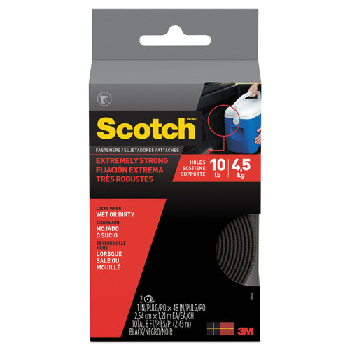 Scotch™ Extreme Fasteners, 1" x 4 ft, Black