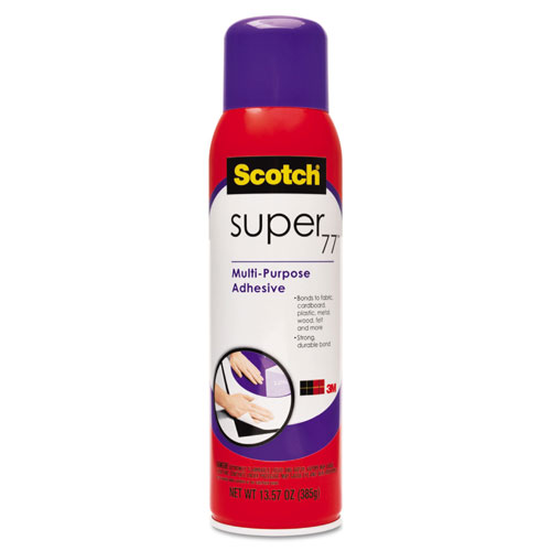 Scotch™ Super 77 Multipurpose Spray Adhesive, 13.57 oz, Dries Clear