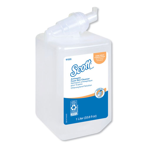 Scott® Antiseptic Foam Skin Cleanser, Unscented, 1,000 mL Refill, 6/Carton