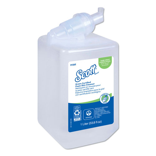 Scott® Essential Green Certified Foam Skin Cleanser, Neutral, 1000 mL Bottle