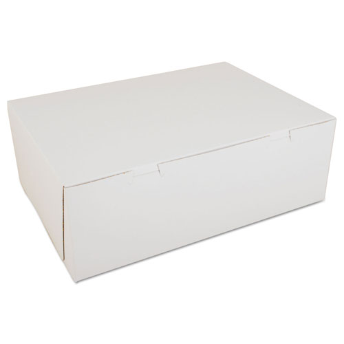 SCT Non-Window Bakery Boxes, Paperboard, 14 1/2w x 10 1/2d x 5h, White, 100/Carton