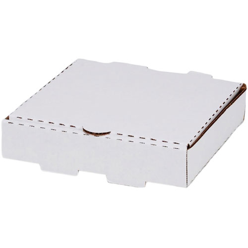 SCT Tray Pizza Box - External Dimensions: 8" x 8", - Corrugated, Paperboard - White - For Pizza, Food Storage - 50 / Carton