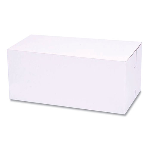 SCT White One-Piece Non-Window Bakery Boxes, Standard, 9 x 5 x 4, White, Paper, 250/Bundle