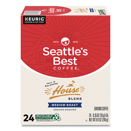 Seattle's Best® House Blend Coffee K-Cup, 24/Box, 4/Carton