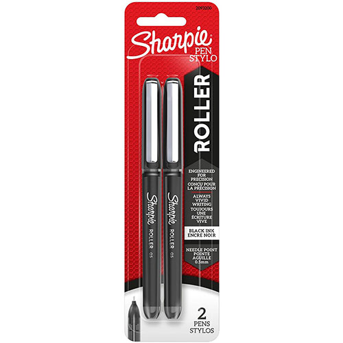 Sharpie® 0.7mm Rollerball Pen - 0.5 mm Pen Point Size - Needle Pen Point Style - 2 / Pack