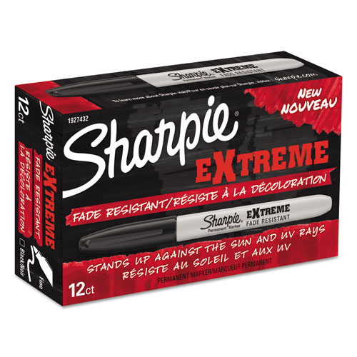 Sharpie® Extreme Marker, Fine Bullet Tip, Black, Dozen