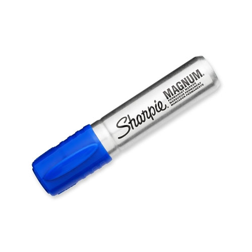 Sharpie® Magnum® Permanent Markers, Chisel Tip, Blue