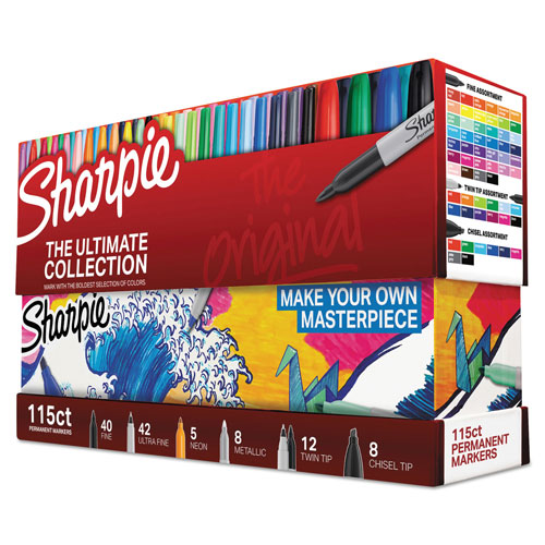 Sharpie Set of 12 Assorted Colors Fine Point Permanent Markers 