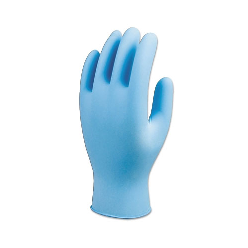 Showa 8005 Series Disposable Nitrile Gloves, Lightly Powdered, 8 mil, Small, Blue