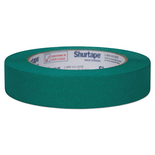 Shurtape Color Masking Tape, 3" Core, 0.94" x 60 yds, Green