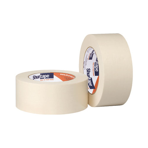Shurtape CP 083 Utility Grade Masking Tape, 24 mm x 55 m, 4.8 mil Thickness, Natural