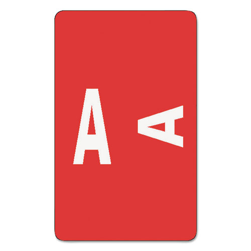 Smead AlphaZ Color-Coded Second Letter Alphabetical Labels, A, 1 x 1.63, Red, 10/Sheet, 10 Sheets/Pack