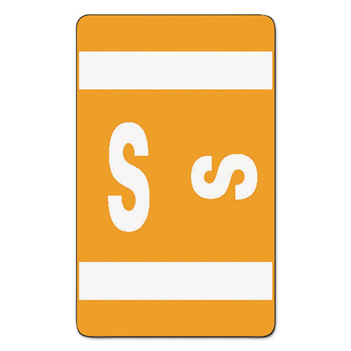 Smead AlphaZ Color-Coded Second Letter Alphabetical Labels, S, 1 x 1.63, Orange, 10/Sheet, 10 Sheets/Pack