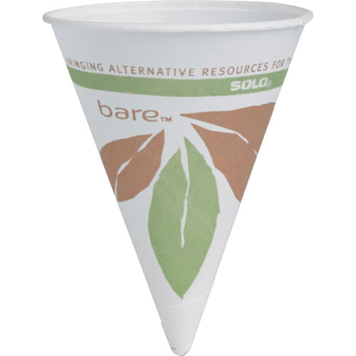 Solo 4 ounce Paper Cone Cups - 200 / Pack - 4 fl oz - Cone - 200 / Pack - Multi - Paper - Cold Drink, Beverage