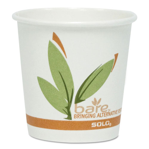 Solo Bare by Solo Eco-Forward Recycled Content PCF Paper Hot Cups, 8 oz, 1,000/Carton