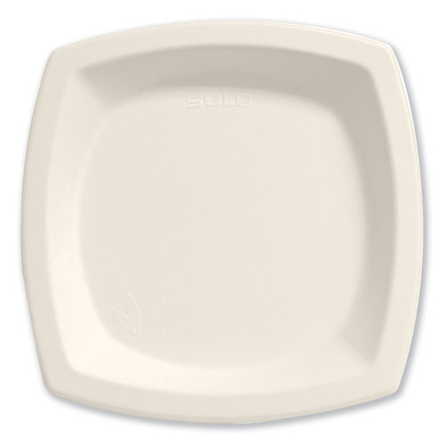 Solo Bare Eco-Forward Dinnerware, 6 7/10" Plate, Ivory, 125/Pack