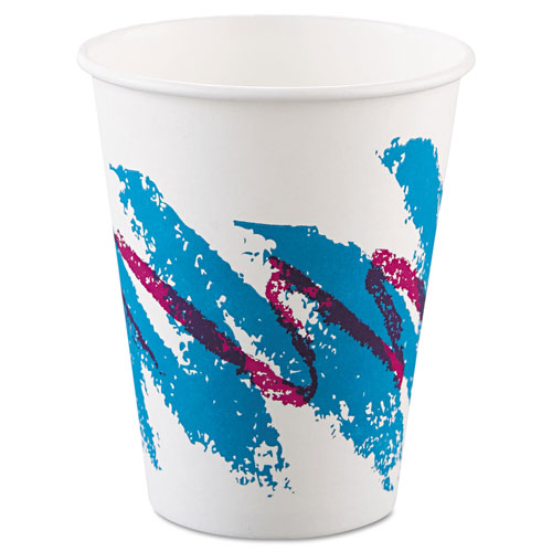 Solo Jazz Paper Hot Cups, 8oz, Polycoated, 50/Bag, 20 Bags/Carton