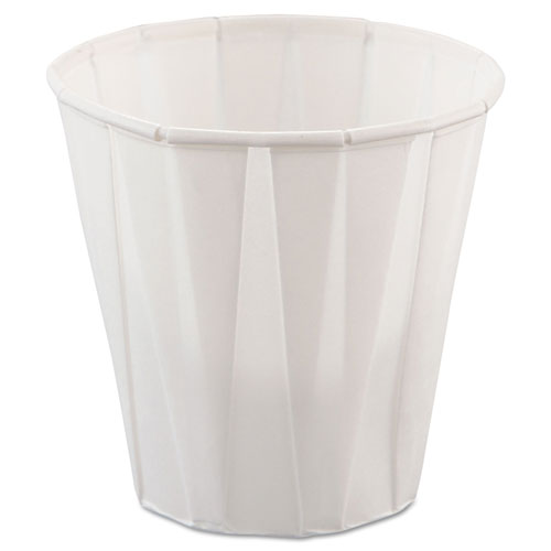 Solo Paper Medical & Dental Treated Cups, 3.5oz, White, 100/Bag, 50 Bags/Carton