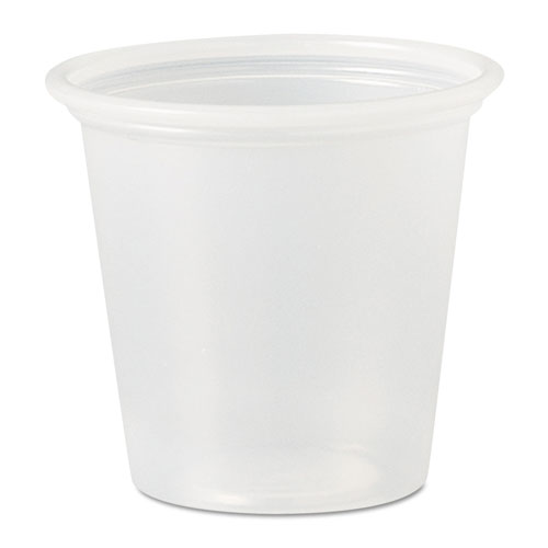 Solo Polystyrene Portion Cups, 1 1/4 oz, Translucent, 2500/Carton