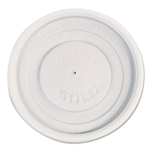 Solo Polystyrene Vented Hot Cup Lids, 4oz Cups, White, 100/Pack, 10 Packs/Carton