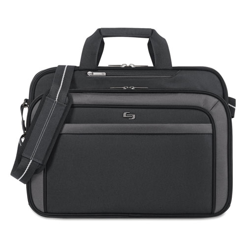 Solo Pro CheckFast Briefcase, 17.3", 17" x 5 1/2" x 13 3/4", Black