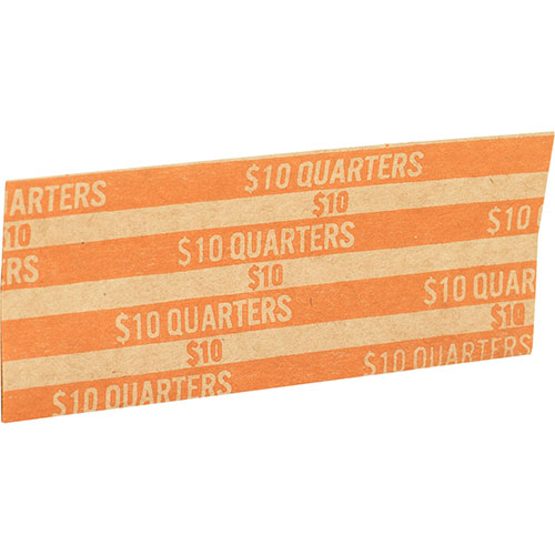 Sparco Coin Wrapper, Quarters, $10.00, Orange