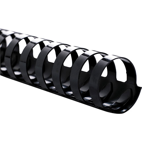 Sparco Plastic Binding Spines, 1-1/2", 320 Sheet Capacity, 100/Box, black