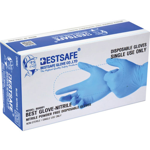 Special Buy Single-use Nitrile Glove - Contaminant Protection - Medium Size - For Right/Left Hand - Blue - Puncture Resistant, Powder-free, Latex-free - For Multipurpose - 100 / Box - 4 mil Thickness