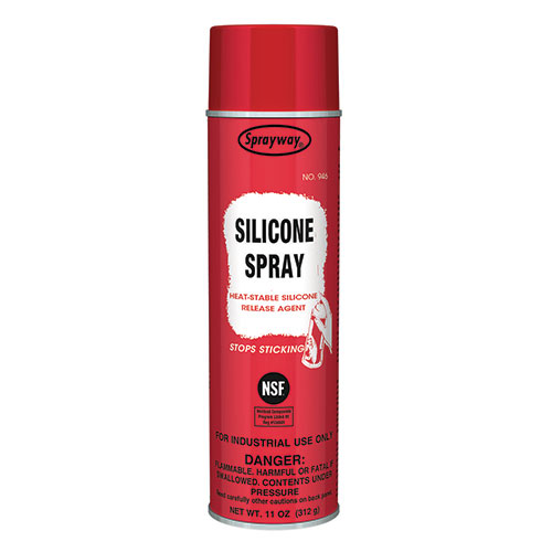 Sprayway Silicone Spray, 11 oz Aerosol Spray, 12 Cans