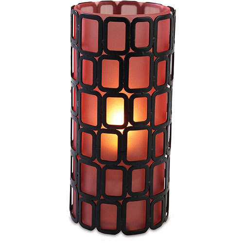Sterno Ayer Flameless Candle Holder, Orange Frost