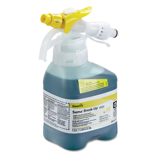 Suma® Break-Up Heavy-Duty Foaming Grease-Release Cleaner, 1500mL Bottle, 2/CT