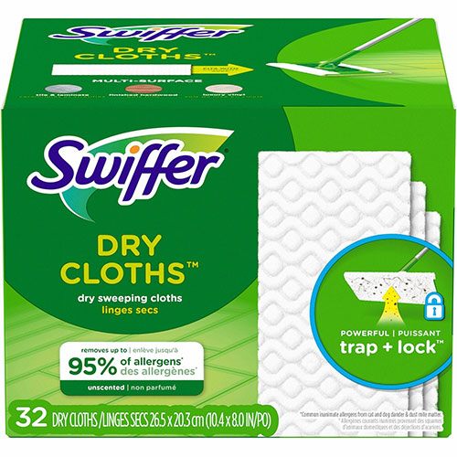Swiffer Sweeper Dry Pad Refill, White, 32/Box