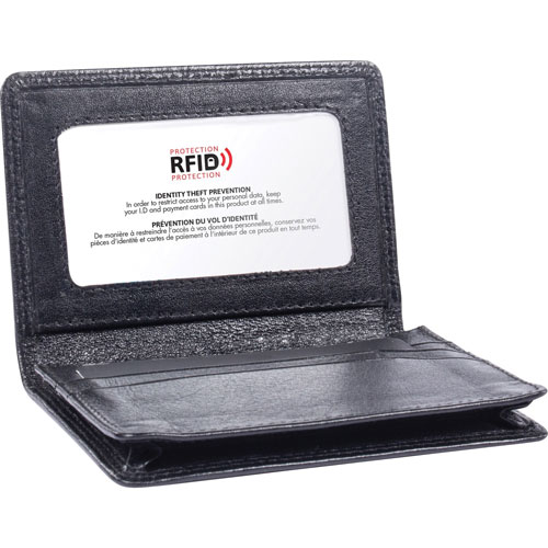 Swiss Mobility Business Card Case, RFID Protection, 3"Wx4"Lx3/4"H, Black