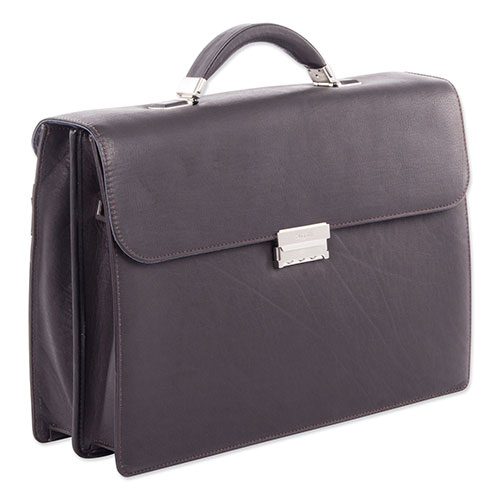 Swiss Mobility Milestone Briefcase, Holds Laptops, 15.6", 5" x 5" x 12", Brown
