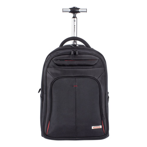 Swiss Mobility Purpose Overnight Backpack On Wheels, 11" x 11" x 21.5", Black