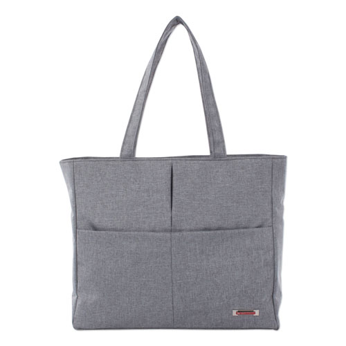 Swiss Mobility Sterling Ladies Tote Bag, Holds Laptops 15.6", 5.25" x 5.25" x 13.25", Gray