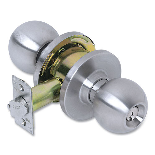 Tell® Heavy Duty Commercial Storeroom Knob Lockset, Stainless Steel Finish