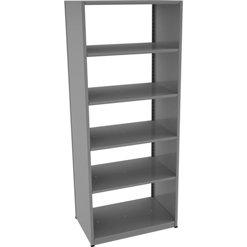Tennsco Capstone Shelving 36"W 6-shelf Unit, 88", x 36" x 24" Depth, Medium Gray, Steel