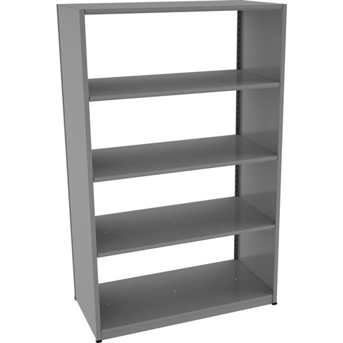 Tennsco Capstone Shelving 48"W 5-shelf Unit, 76", x 48" x 24" Depth, Medium Gray, Steel