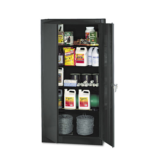 Tennsco Standard Storage Cabinet, 72"-High, 36" x 18", Black