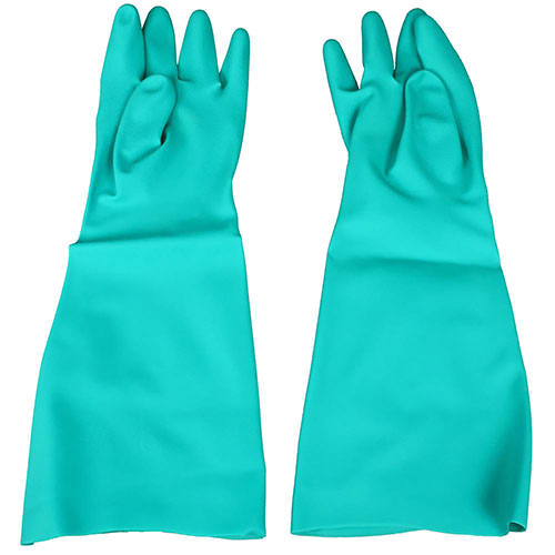 The Safety Zone Green 22 Mil Nitrile Chemical Resistant Gloves, Medium