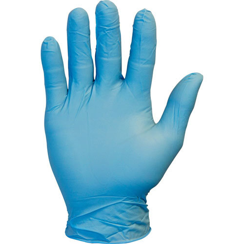 The Safety Zone Powder Free Blue Nitrile Gloves, Large