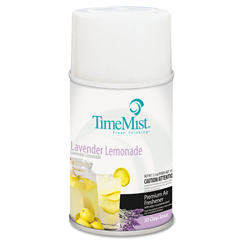 Timemist Premium Metered Air Freshener Refill, Lavender Lemonade, 5.3 oz Aerosol, 12/Carton