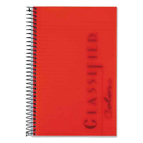 TOPS Color Notebooks, 1 Subject, Narrow Rule, Ruby Red Cover, 8.5 x 5.5, 100 White Sheets