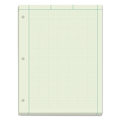TOPS Engineering Computation Pads, Cross-Section Quadrille Rule (5 sq/in, 1 sq/in), Green Cover, 200 Green-Tint 8.5 x 11 Sheets