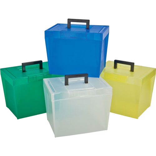 TOPS File Box, w/ Latch Closures/Handles, Letter, Assorted