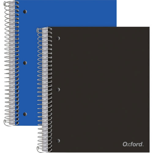 TOPS Notebook, 5-Sub, 200-Sht, 8-1/2"Wx10-1/2"Lx3/5"H, 2/Pk, Ast