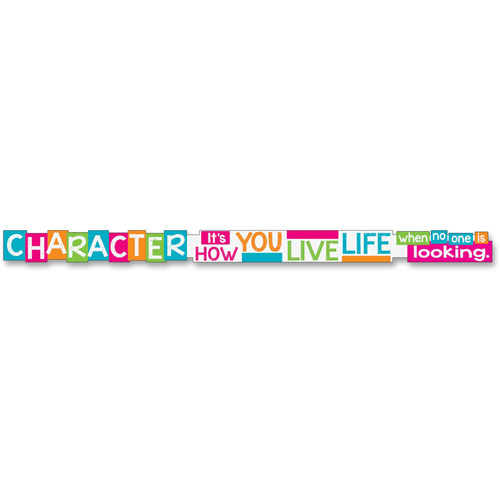 Trend Enterprises Banner, Character, It's How You Live Life, MI