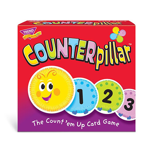 Trend Enterprises COUNTERpillar Card Game - Math - 1 to 4 Players