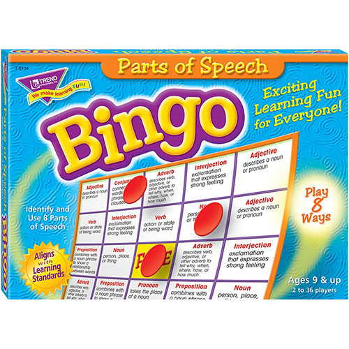 Trend Enterprises Parts of Speech Bingo Game - Educational - 2 to 36 Players